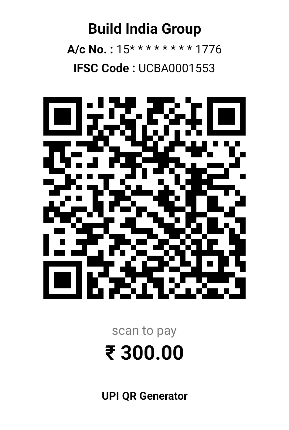 Pay ₹300 – Build India Group